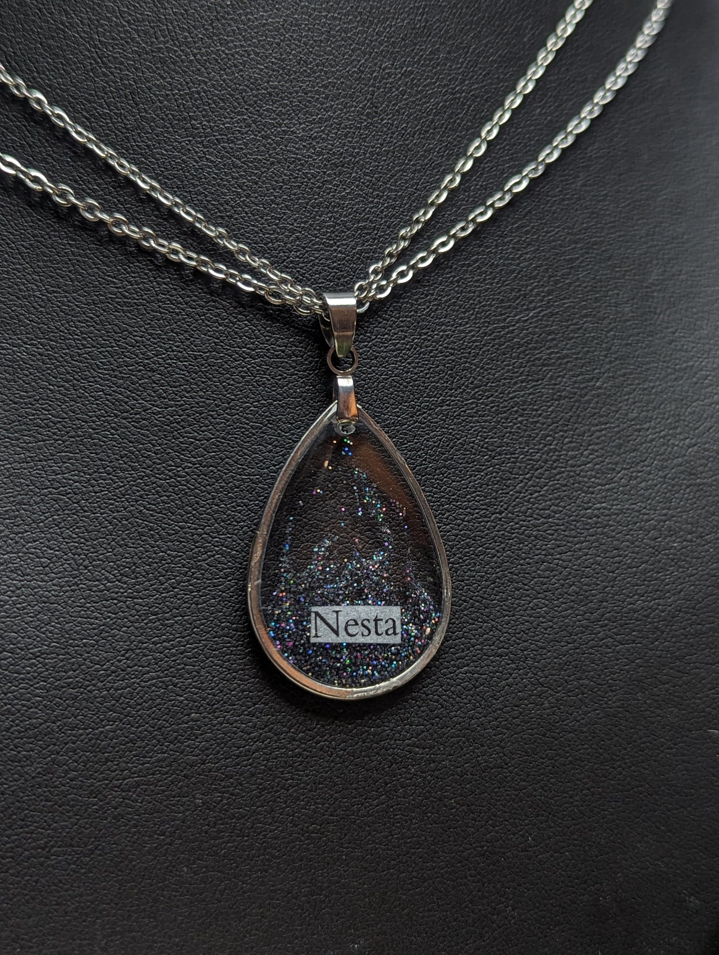 Collier Nesta - Flammes argentées